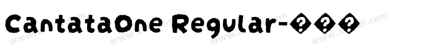 CantataOne Regular字体转换